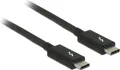 Produktbild: DeLOCK - Thunderbolt-Kabel - USB Typ C (M) bis USB Typ C (M) 5 A - 1,0m - 4K Unterstützung - Schwarz (84845)