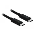 Produktbild: Delock Thunderbolt 3 20 Gb/s USB-C Kabel Stecker an Stecker passiv 1 m schwarz
