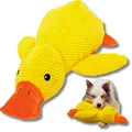 Produktbild: Yigoo Antistress Pfotenstern Ente Gelb - Quietschspielzeug interaktives Plüsch Kauspielzeug für Hunde