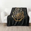 Produktbild: Harry Potter Decke in Schwarz | Tagesdecke | Wohndecke | Fleecedecke | 150x200cm