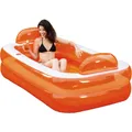 Produktbild: HAPPY PEOPLE Pool orange/weiß, BxLxH: 122 x 195 x 50 cm