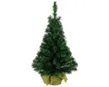 Produktbild: Mini Weihnachtsbaum Kunststoff Jutesack indoor D.30cm H.45 cm grün