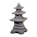 Produktbild: gartendekoparadies.de Steinpagode in antikem Stil japanische Steinlaterne, H. 46 cm, 14 kg, Mehrfarbig, frostsicher aus Steinguss für Außenbereich