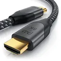 Produktbild: CSL - 8k HDMI Kabel 2.1 2m Meter - 8K @ 120Hz 4K @ 240Hz mit DSC - HDMI 2.1 2.0a 2.0b - 3D - Highspeed Ethernet - HDTV - UHD II - Dynamic HDR-10+ - eARC - Variable Refresh Rate VRR - Dolby Vision