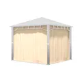 Produktbild: TOOLPORT 4 Seitenteile für Gartenpavillon Sunset Superior 3x3 m - Polyester ca. 180 g/m² - mit Reißverschluss - Champagner