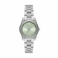 Produktbild: Emporio Armani Watch for Women, Three Hand Quartz Movement and 32mm Case Size with Stainless Steel, Leather or Silicone Strap Grün und Silberton, 32MM