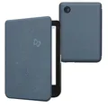 Produktbild: kwmobile Klapphülle kompatibel mit Kobo Clara BW/Clara Colour/Tolino Shine (5) / Shine Color Hülle - eReader Case - Ranken Schmetterling Dunkelblau