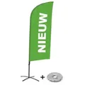 Produktbild: Showdown Displays Beachflag Alu Wind Komplett-Set Neu Grün Niederländisch Kreuzständer