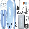 Produktbild: Fitleap Premium Stand Up Paddle Board aufblasbar - SUP Board Set mit Hochdruckpumpe, verstellbarem Paddel und Rucksack - Ideal für Anfänger und Profis - Perfekt für Yoga, Surfen und Wassersport