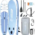 Produktbild: Fitleap Premium Stand Up Paddling Board Set, aufblasbares SUP Board mit Pumpe, verstellbarem Paddel und Rucksack, für Anfänger und Profis, perfekt für Yoga, Surfen und Wassersport