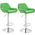 Produktbild: CLP 2er Set Barhocker Braga Kunstleder I Höhenverstellbarer Barstuhl Mit Metallgestell I Thekenhocker Mit Integrierter Fußstütze