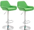 Produktbild: CLP Barhocker Braga (2er Set, 2 St., 2er), mit Kunstleder-Bezug und Fußstütze