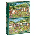 Produktbild: Jumbo, Falcon de Luxe - Camping und Caravaning, Puzzle für Erwachsene, 2 x 500 Teile