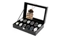 Produktbild: BigDean Uhrenbox für 12 Uhren Glasdeckel - schicke Uhrenbox Herren Watch Box (Packung, 1 St., Uhrenbox), Edle Optik, Kunstleder, Sammler, Samtfutter