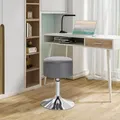 Produktbild: Woltu 1x Barhocker, Schminkhocker Höhenverstellung, Barstühle Rund, 360° Drehbar Bürohocker, Gepolstert Kunstleder, Für Küchen Bar, Grau