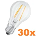 Produktbild: 30er Pack Osram LED BASE E27 Filament Leuchtmittel 6,5W wie 60W neutralweiss