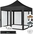 Produktbild: VONROC Pavillon 3x3m wasserdicht stabil - Partyzelt EasyUp System [3Min Aufbau] Popup Faltpavillon modular erweiterbar als Festival Zelt, Gartenpavillon
