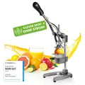 Produktbild: Lumaland Edelstahl Saftpresse | Hochwertige, sehr leise, manuell bedienbare Zitruspresse | Stilvolle Handpresse, wartungsfrei & leistungsstark für viel mehr Saft | Einfach frische Säfte pressen