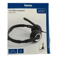 Produktbild: Hama PC-Office-Headset 053982 - 2m Kabel - Mikrofonarm, schwarz Homeoffice Games