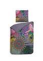 Produktbild: ZO HOME Bettwäsche ZO!Home, Renforcé, 3 teilig, Kolibri, bunte Mandalas auf grauem Hintergrund