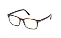 Produktbild: Tom Ford FT5584 052 Brille Brillenfassung Brillengestell Braun Havana Blaufilter