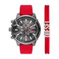 Produktbild: Diesel Herren Analog Quarz Uhr mit Silikon Armband DZ4673SET
