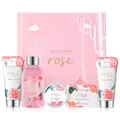 Produktbild: BODY & EARTH Geschenkbox für Frauen-5 tlg. Rose Geschenkset Frauen, Duschgel, Körperbutter, Handcreme, Bodylotion, Geburtstagsgeschenk, Geschenke für Freundin, Muttertagsgeschenk