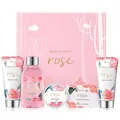 Produktbild: Geschenkset Frauen Rose Pflege Duschgel Körperbutter Handcreme Lotion