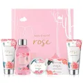 Produktbild: Geschenkset Frauen Rose Duschgel Handcreme Bodylotion Spa Geschenk
