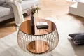 Produktbild: SalesFever Couchtisch Coffeetable: Stilvolle Wohnzimmer-Ergänzung, Kristallklare Eleganz mit Marmoroptik, rosegoldfarben