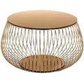 Produktbild: Livetastic Couchtisch, Roségold, Metall, Glas, rund, Gittergestell, 72x42x72 cm, Wohnzimmer, Wohnzimmertische, Couchtische