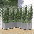 Produktbild: Vidaxx Pflanzgefäß mit Spalier 120x120x136 cm Polypropylen hellgr