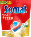 Produktbild: Somat Gold Spülmaschinen Tabs (82 Tabs), Geschirrspül Tabs für strahlend sauberes Geschirr auch bei niedrigen Temperaturen, Extra-Kraft gegen Eingetrocknetes