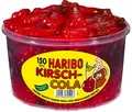 Produktbild: HARIBO Fruchtgummi, 150 Stück, KIRSCH-COLA, Klarsichtdose (1.350 g), Sie erhalten 1 Packung á 150
