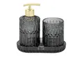 Produktbild: eluno Badaccessoire-Set BURANO 3tlg. Glas, 3 tlg.