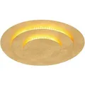 Produktbild: Globo Lighting - Deckenleuchte Deckenlampe Wohnzimmerleuchte Schlafzimmerlampe goldfarben led, Metall, led 24W 1500Lm warmweiß, DxH 35x4,7cm