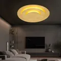 Produktbild: Deckenleuchte Deckenlampe Schlafzimmerleuchte gold 1 flammig rund LED D 35 cm