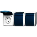Produktbild: Busch-Jaeger AP 3FACH STECKDOSE GR/BL-GRÜN / BUSCH 2300/3 EW-53 2CKA002084A0698