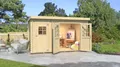 Produktbild: Gartenhaus Vaduz 254, 28 mm Wandstärke, 2-Raum Haus - B x T x H - 394.00 x 246.00 x 222.00 - Naturbelassen