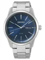 Produktbild: Seiko Herrenuhr Solar Silberfarben/Blau mit Edelstahlband 40 MM Tag/Datum 10 ATM