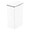 Produktbild: Moderner quadratischer Abfalleimer mit Touch-Bar-Deckel | 40 Liter, HxBxT 63x24,5x37cm | Weiß