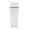 Produktbild: PROREGAL Moderner quadratischer Abfalleimer mit Touch-Bar-Deckel | 40 Liter, HxBxT 63x24,5x37cm | Weiß
