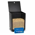 Produktbild: Pelletwagen 37x52x37cm schwarz mit Deckel und Frontscheibe - Pelletbehälter 35kg