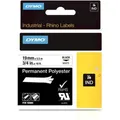 Produktbild: Dymo - Schriftband Band-B.19mm Band-L.5,5m permanentes Polyesterband schwarz auf weiß