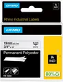Produktbild: DYMO Rhino Industrie Permanente Polyesteretiketten 19 mm x 5,5 m Schwarz - Weiß