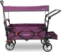 Produktbild: FUXTEC Bollerwagen Purpur FX-CT800 - FUXTEC Bollerwagen FX-CT800 - mit Dach | bis 75Kg | Feststellbremsse |Klappbar | 2 Sitzplätze | 120cmx 56cm x98cm Purpur