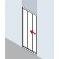 Produktbild: Kermi N2STD0901711K Gleittür Nova 2000 STD 0900x