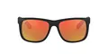 Produktbild: Ray-Ban Unisex Justin Sonnenbrille, Schwarz (Gestell: Schwarz, Gläser: Rot Verspiegelt 622/6q), Medium (Herstellergröße: 51) EU
