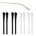Produktbild: Silikon Überzüge 4 Paare Silikon Antirutsch Überzüge Rutschfest Sanft Antirutsch Brillenbügel Reparatur Ersatzteile Brillenersatzzubehör für Metall Dünne Sonnenbrillen Brillenbeine (Schwarz und weiß)