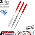 Produktbild: 3-tlg Profi Diamant Schlüssel Feile Nadelfeile Set Glas Keramik Modelbau 180mm